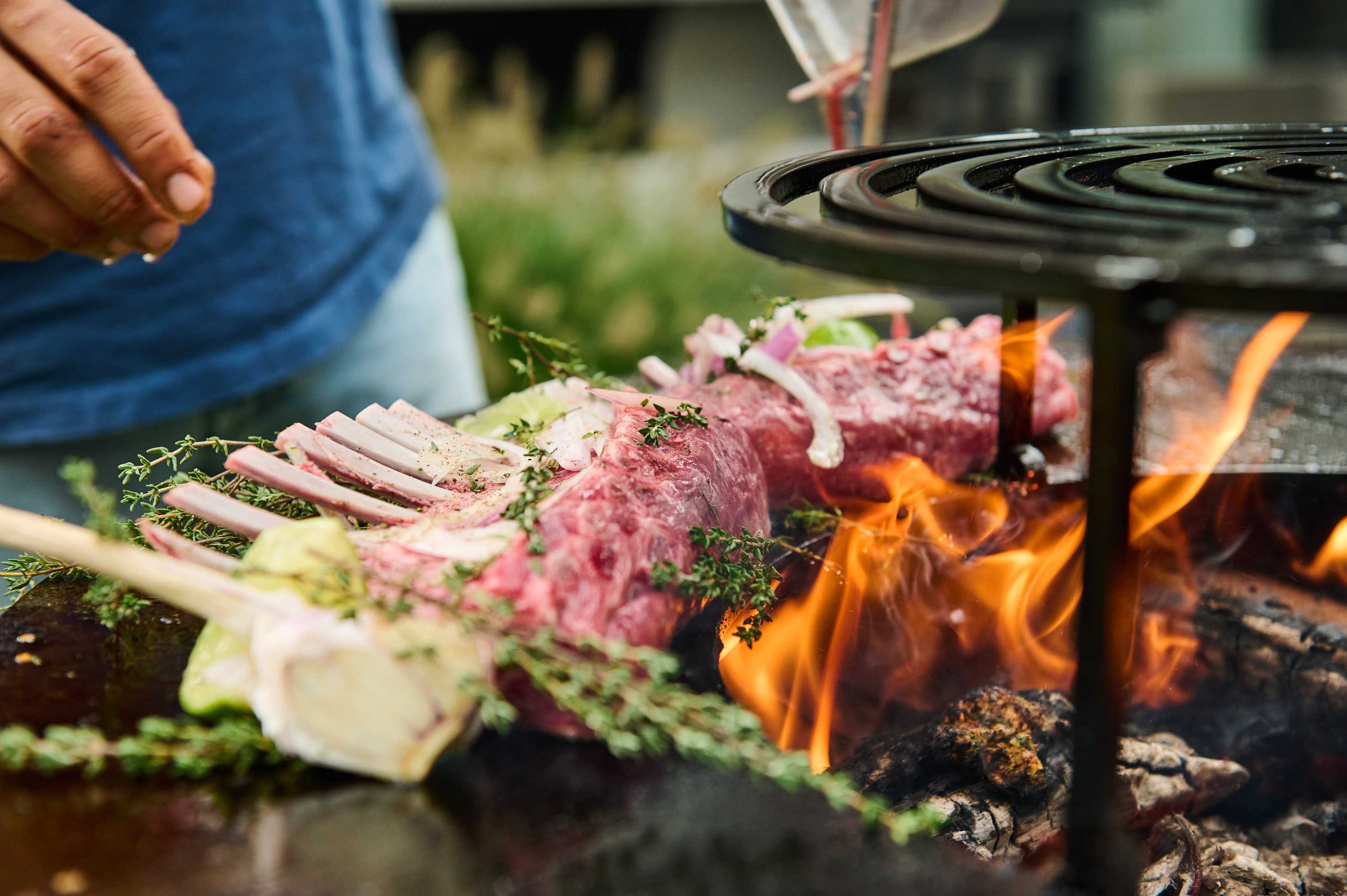 Rack of lamb, sweet potato & chimichurri